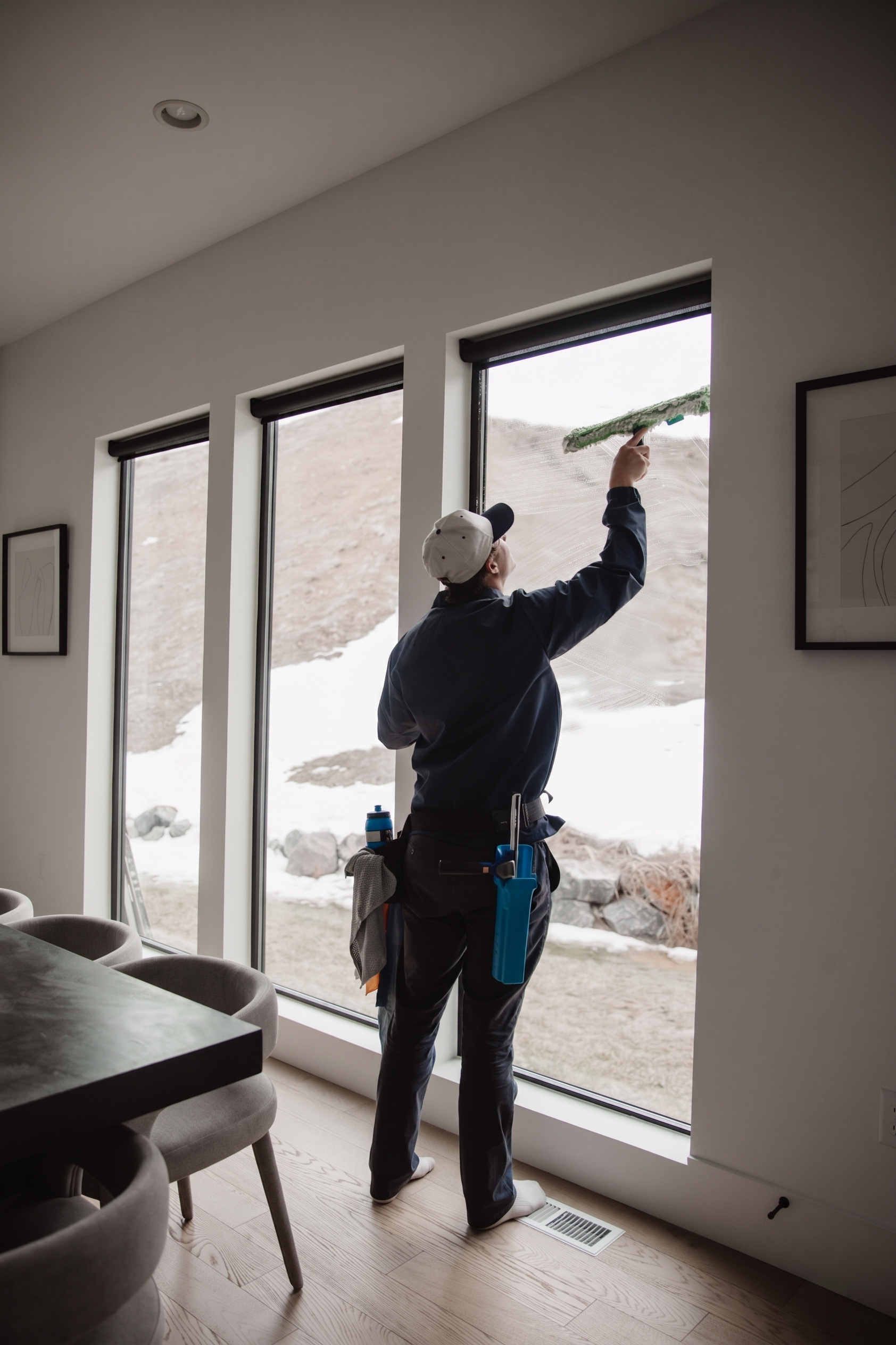 Interior window cleaning