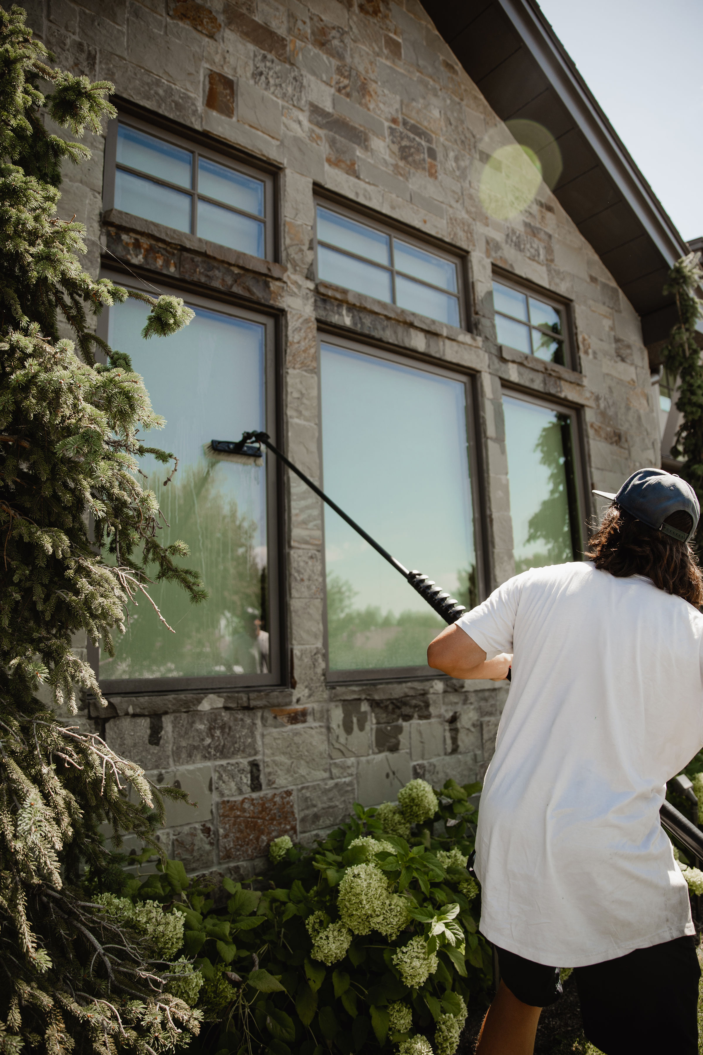 Exterior window cleaning