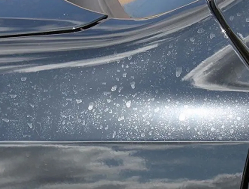 Before paint correction — water spots and defects